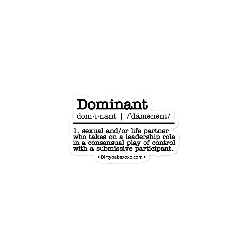 Dominant definition sticker