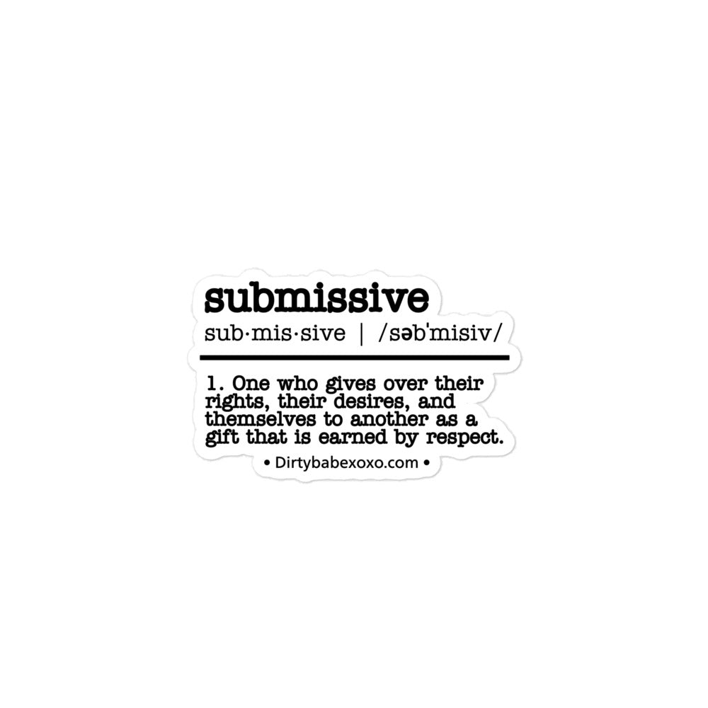 Submissive definition sticker