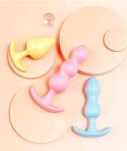 Load image into Gallery viewer, 3pc Set Silicone Butt Plugs
